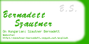 bernadett szautner business card